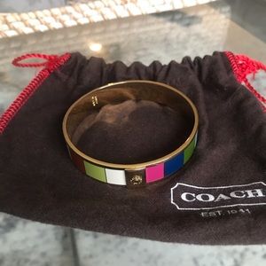 MOVING SALE: COACH | Classic Multicolor Bangle Bracelet with Dust Bag
